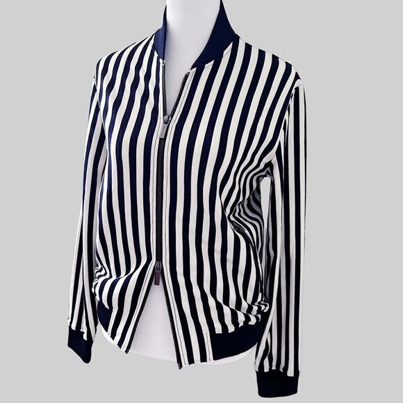 NWOT like new condition Armani exchange striped bomber jacket - Picture 5 of 16